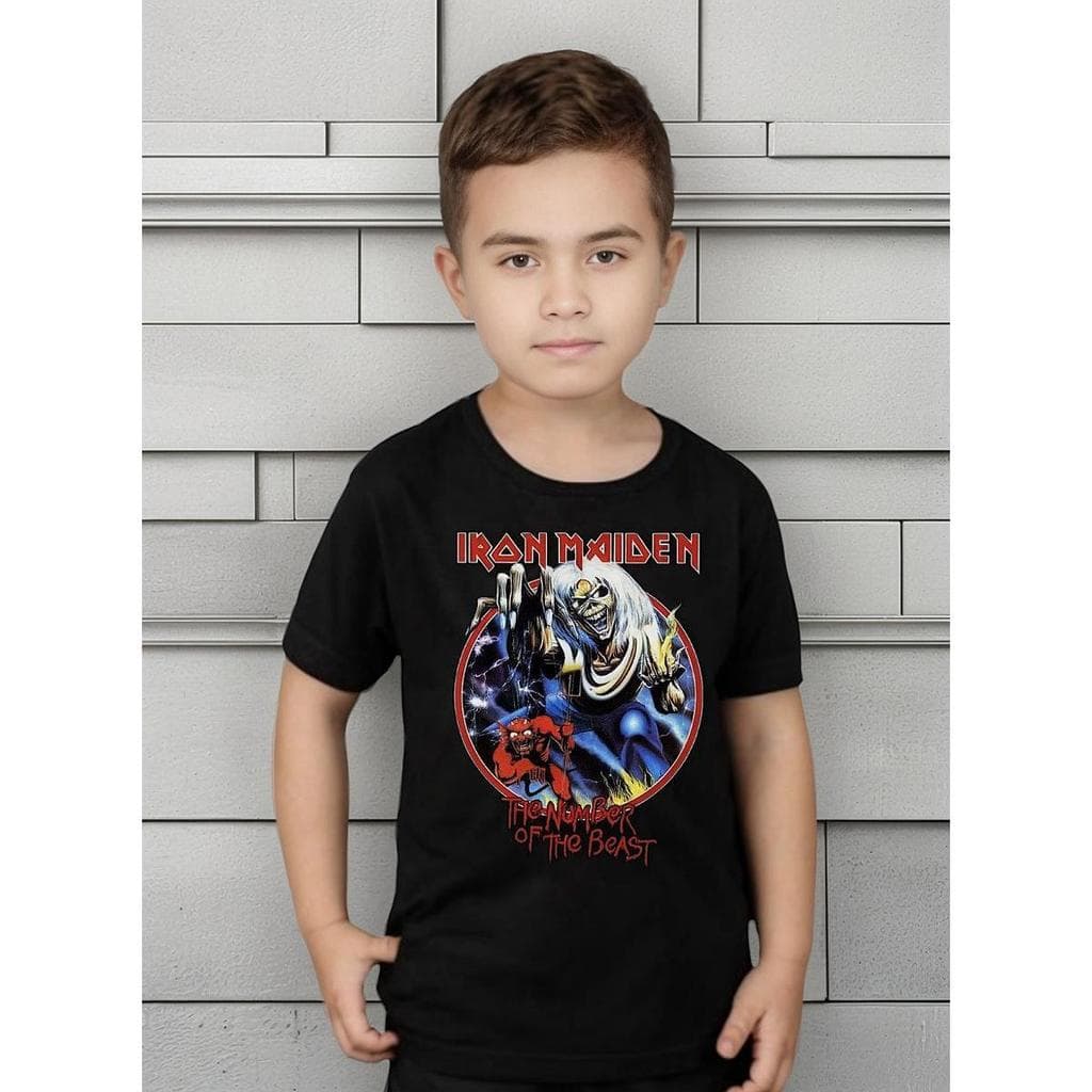 Camiseta Camisa Infantil - Iron Maiden Banda De Rock Musica