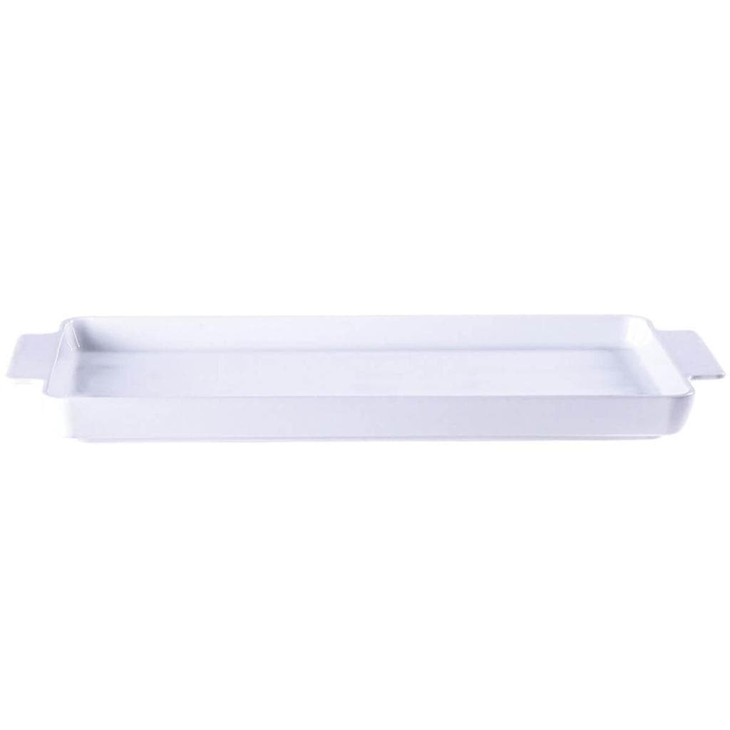 Travessa Retangular com Alças Porcelana Branca Tramontina 28x15cm Maria Augusta