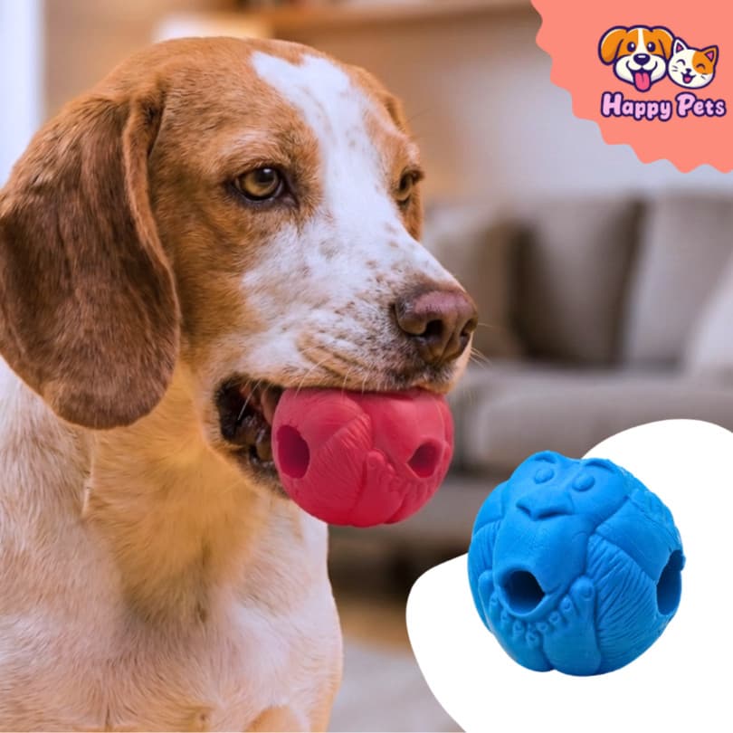 Bolinha Porta Petisco Macaquinho Da Pet Games Brinquedo Resistente Aroma de Banana Cão Porte Médio