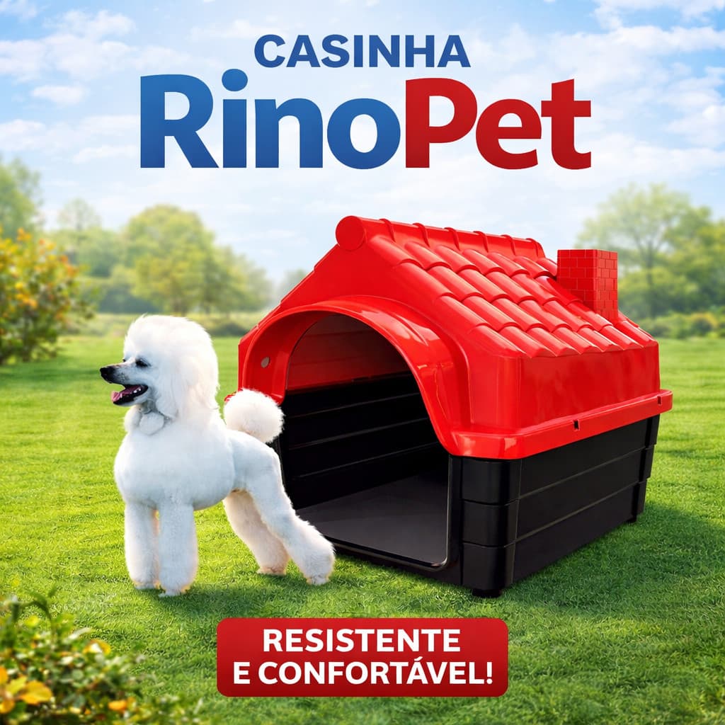 Casa Casinha Para Cachorro Pets Plástica N4  Média Mecpet Desmontável Com Proteção Raios Resistente