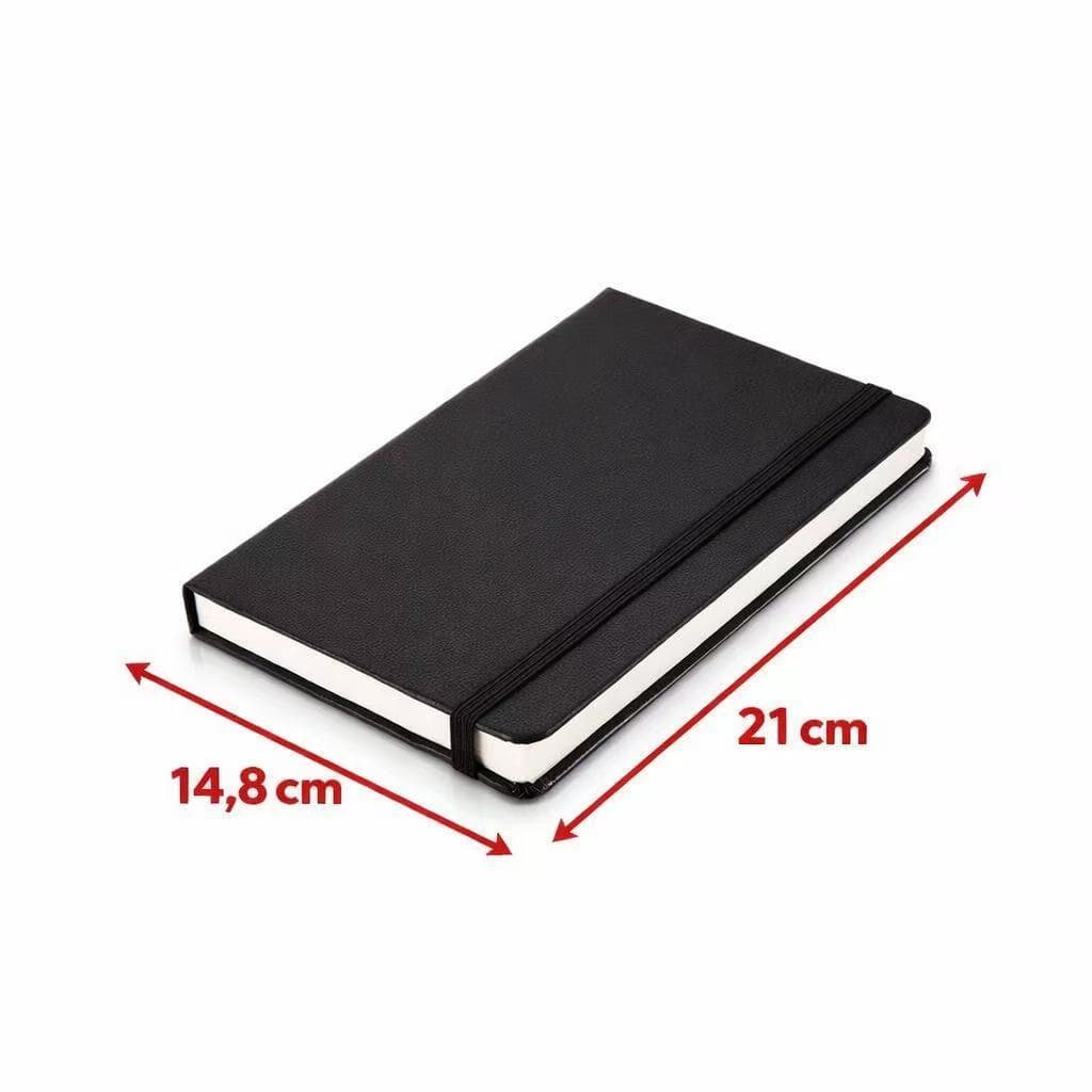 Caderno A5 Capa Dura Premium com Elástico | Papel Grosso |   Ideal para Trabalho e Estudos