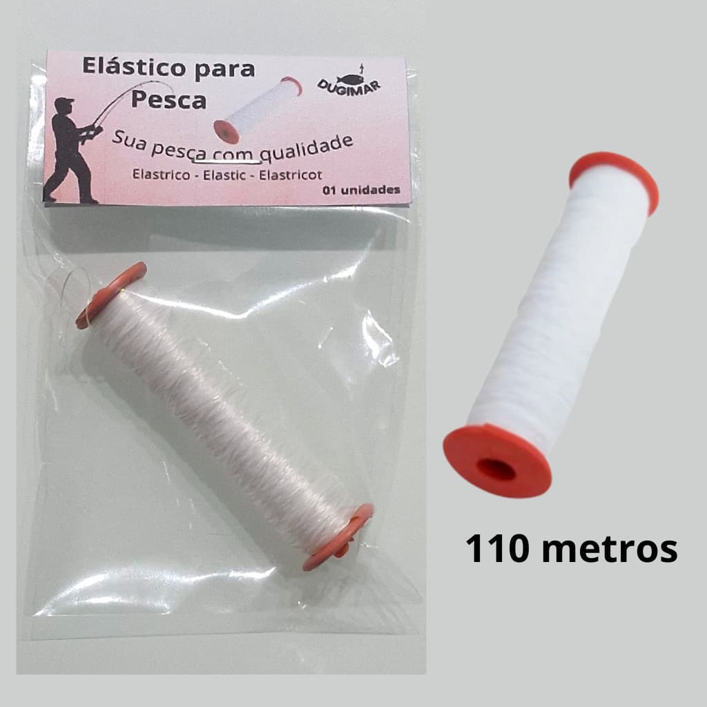 Elastrico para Amarrar Isca de Pesca com 110 Metros - Elastic - Elastricot - Elástico