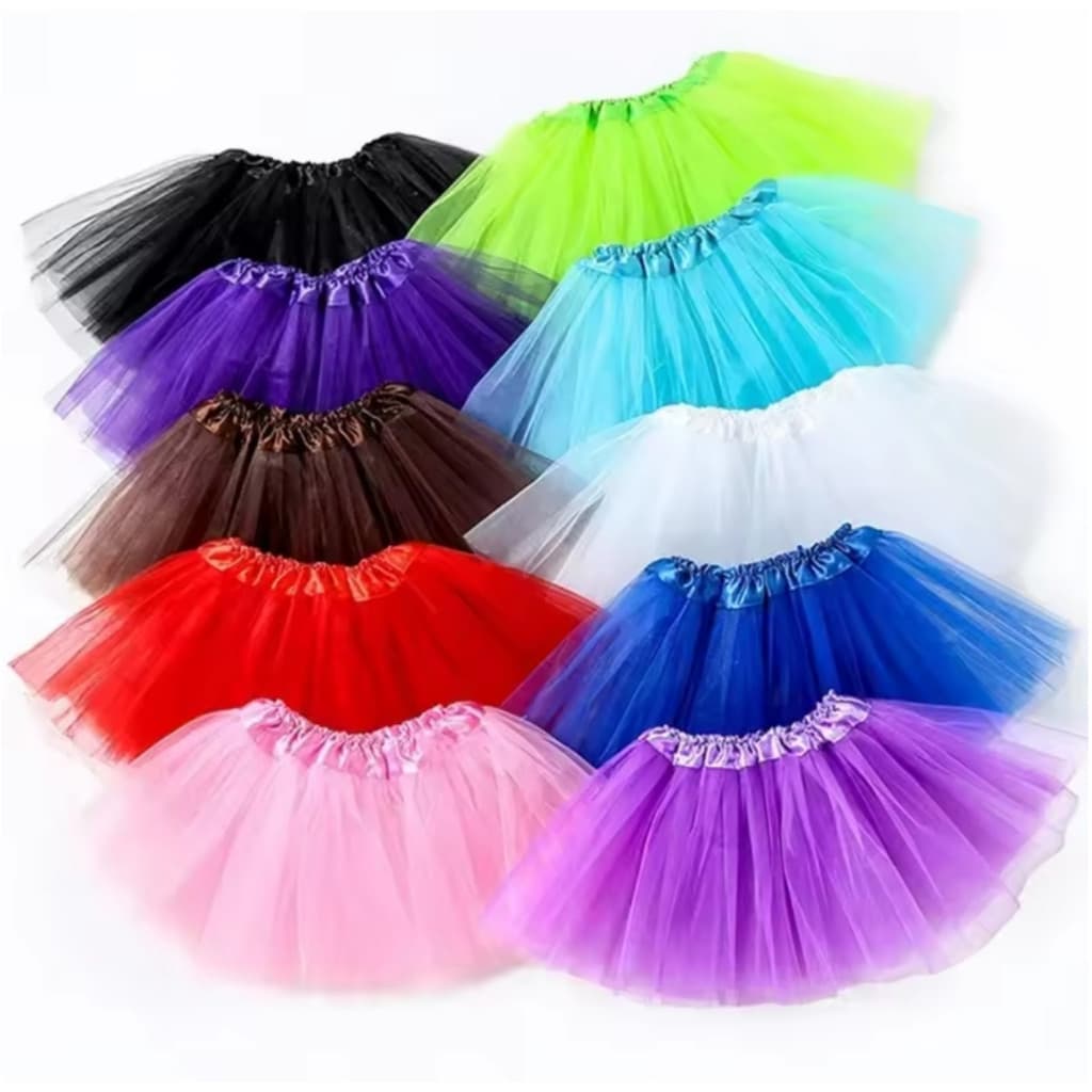 Saia de Tule Infantil e  Adulto (40cm) [ para Festas Halloween e Carnaval Fantasias Dia das Crianças]