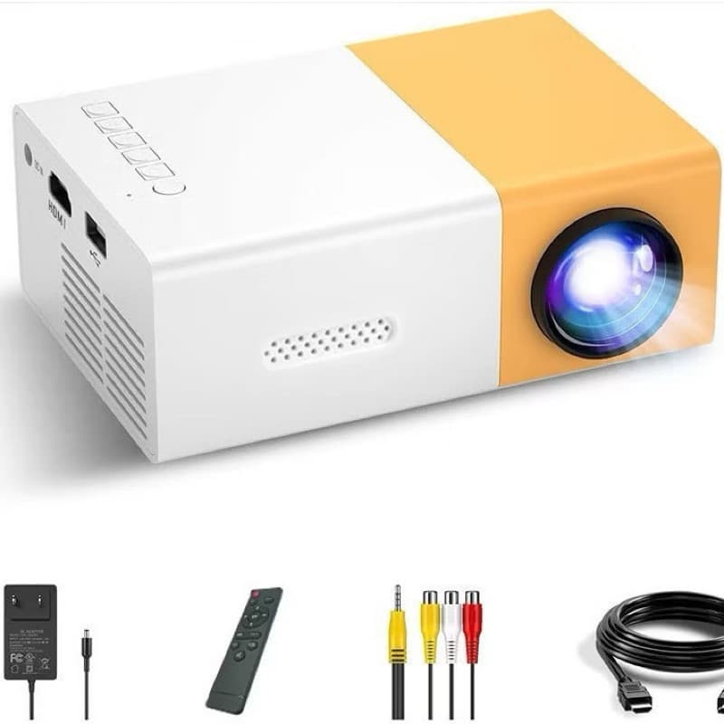 Projetor Portátil LED 1080p YG300 600 Lúmens para Filmes e Jogos Nexora