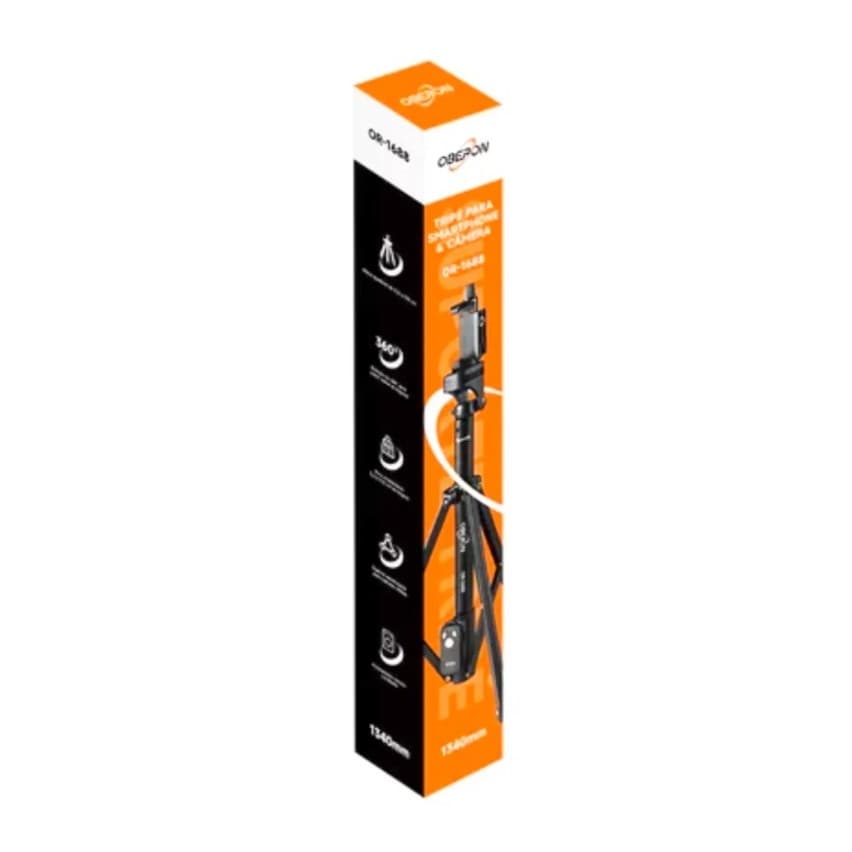 Tripé smart camera Controle Remoto Bluetooth Oberon OR1688
