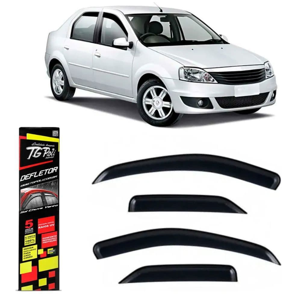 Calha De Chuva 4p Renault Logan 2007 2008 2009 2010 2011