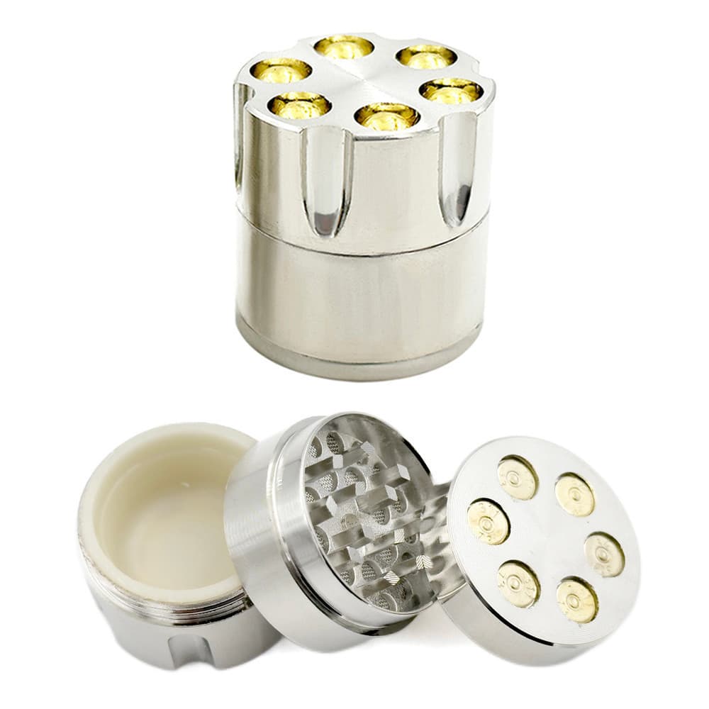 Portátil 30/40mm Em Forma De Bala Moedor De Metal De 3 Camadas Design Compacto Presentes De Feriado Masculinos