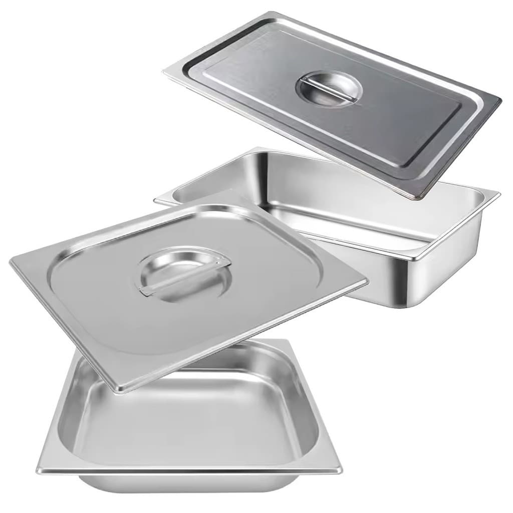 Kit 2 Cuba Gastronômica Gn 1/1 65mm C Tampa Buffet Envio Já
