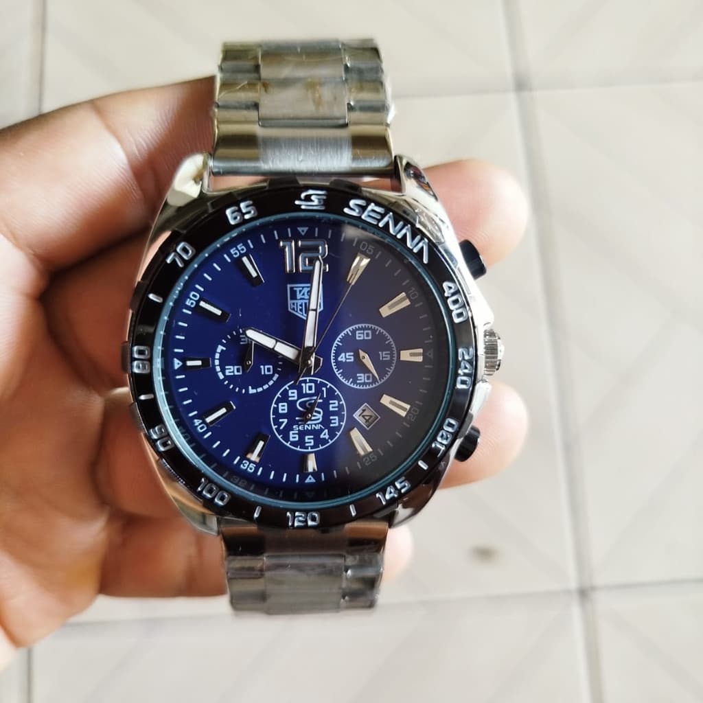 Relógio Masculino TH Senna Movimento Quartzo em Aço Inoxidável