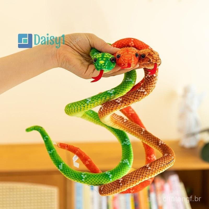 Daisy1 1 Unidade 80/110 Cm Simulação Impressa Cobra Mascote Chinês Brinquedo De Pelúcia Recheado Macio Animal Bonecas De