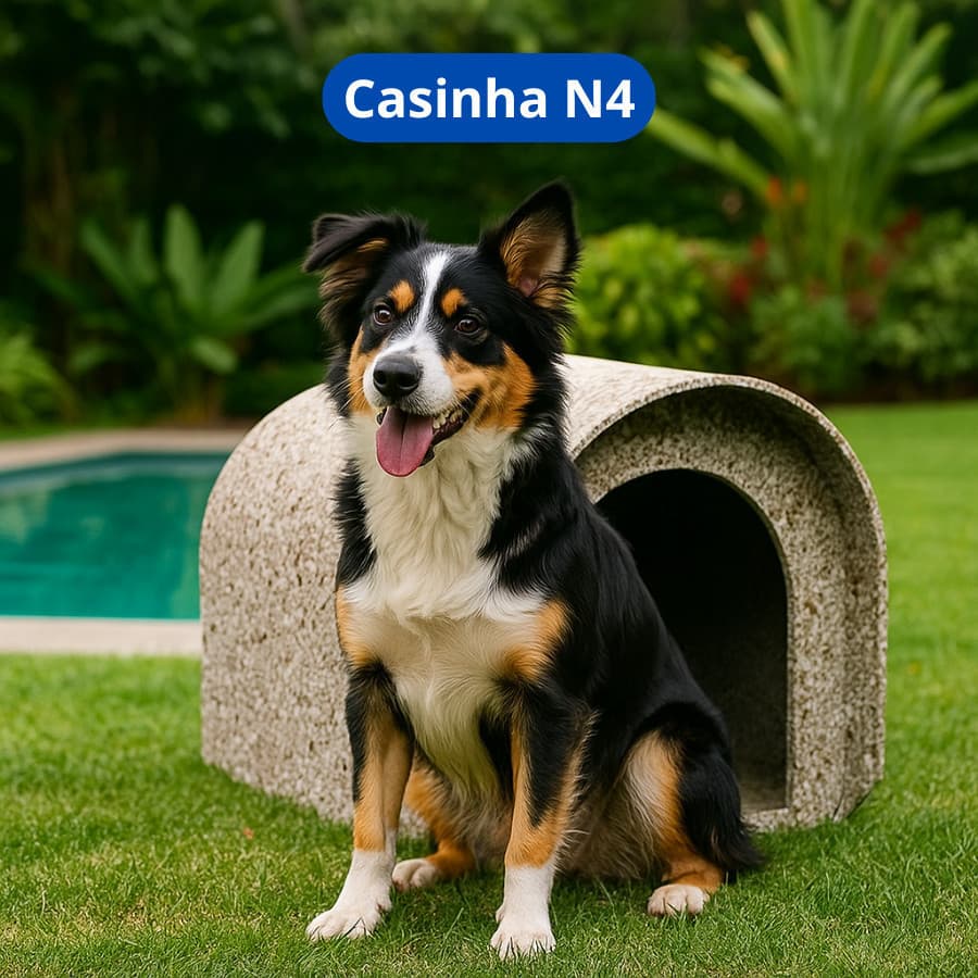 Casinha de Madeira Ecológica N4 Casa Para Cachorro Porte Médio Cães