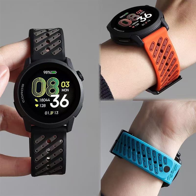 Pulseira de Silicone para COROS Apex 4 42mm, Pace 4 Pro 3, Pulseira Esportiva de 22mm para Coros Pace4, Correia