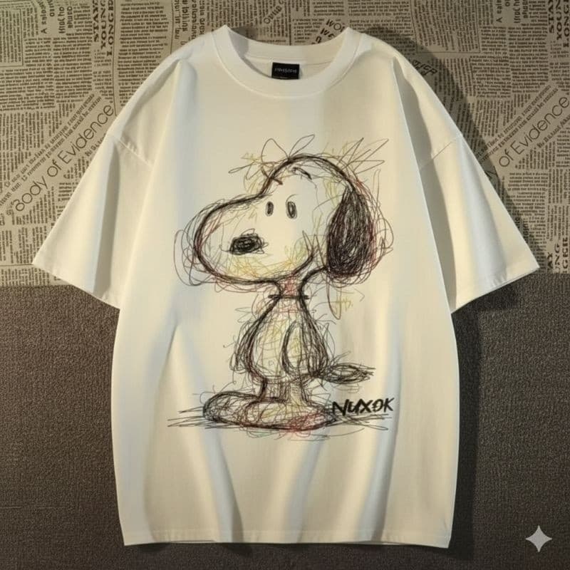 Camiseta Camisa Unissex Snoop Camisetão 100% Algodão Feminina Manga Curta e Gola Redonda camisa