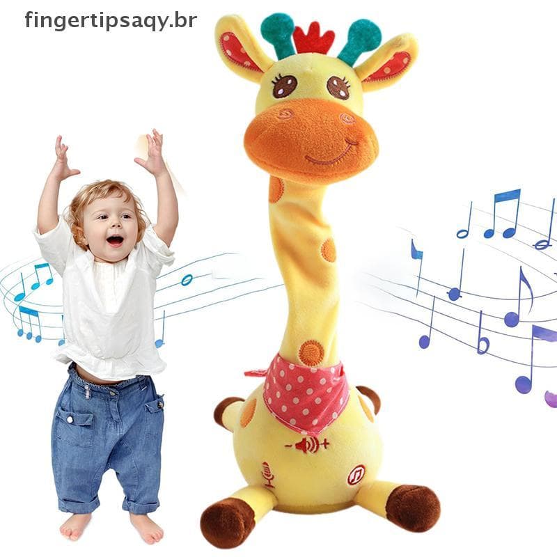 FINGE Dançando Falando Girafa Pato Brinquedo De Pelúcia Bebê Repetindo O Que Você Diz , Musical Brilhante Com Canções In