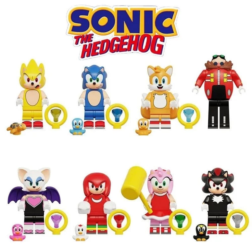 CCAZ 8 Lego Sonic The Hedgehog Knuckles Brinquedo De Minifiguras De Herói De Videogame