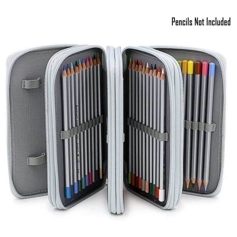 Estojo Escolar/Estojo Box/Estojo De Lápis De Quatro Camadas Com 72 Furos De Cor/Material Escolar/Papela-ABC