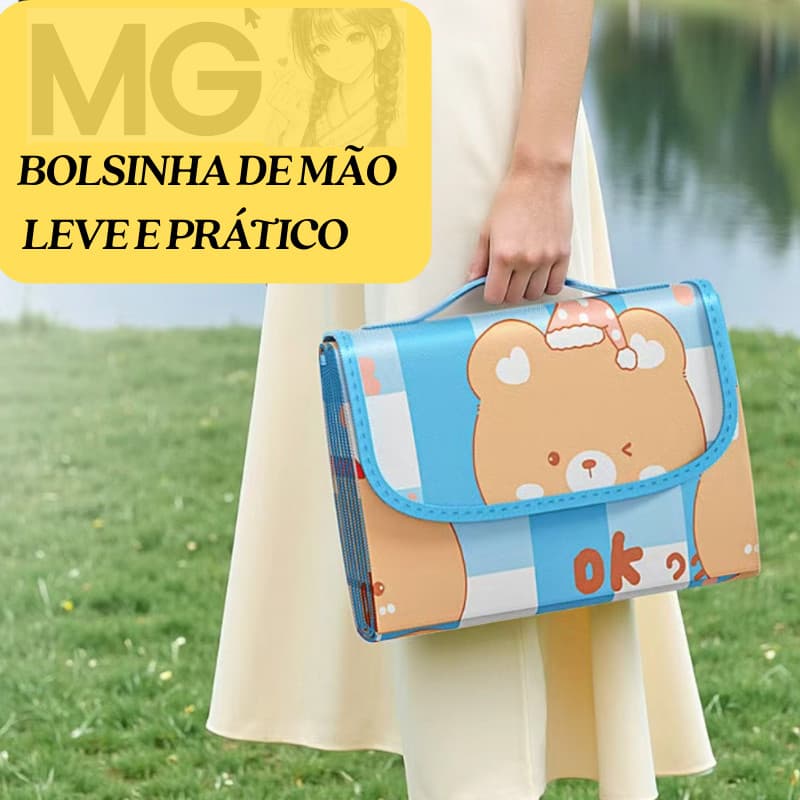 Bolsa Tapete De Piquenique e Praia Portátil - Resistente e Impermeável