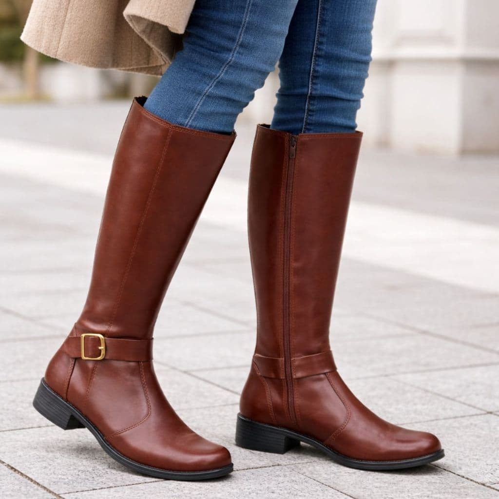 Bota Montaria Feminina Cano Longo Alto Confortável Estilosa Moda Inverno Outono Frio