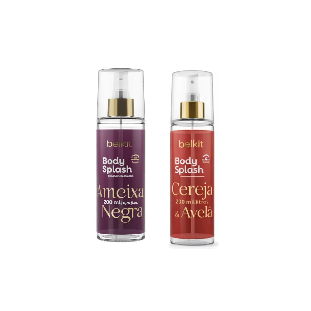 Kit 2 Body Splash Ameixa Negra Cereja e Avela Alta Fixação