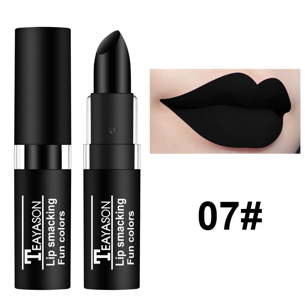 Batom vampiro retrô fosco de venda quente, cor da tia, marrom, preto, não é fácil de desbotar, coração de menina, batom
