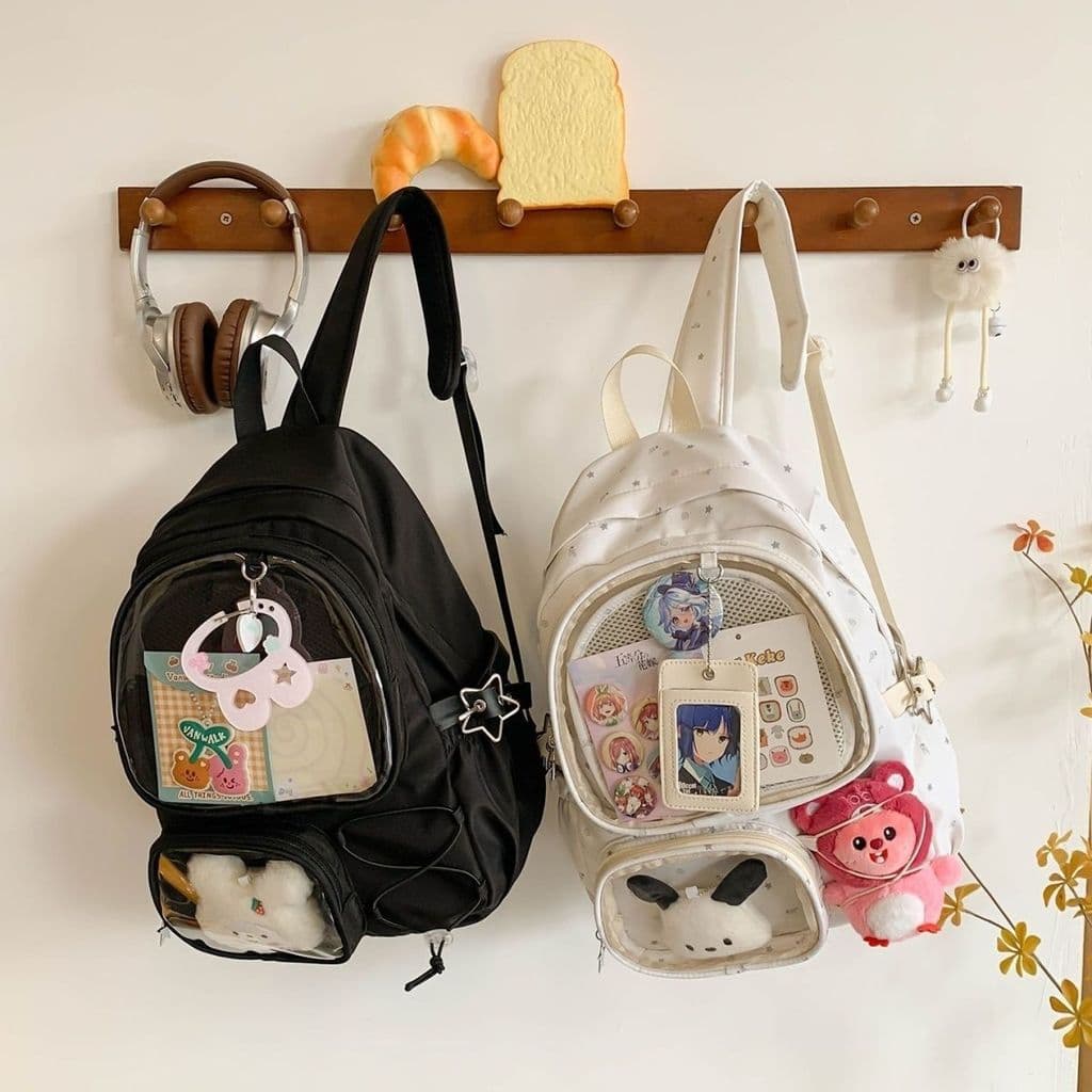 Lingliang Nova Mochila Japonesa Estudante Grande Capacidade Bidimensional Exposição Em Quadrinhos Transparente Dor Escol