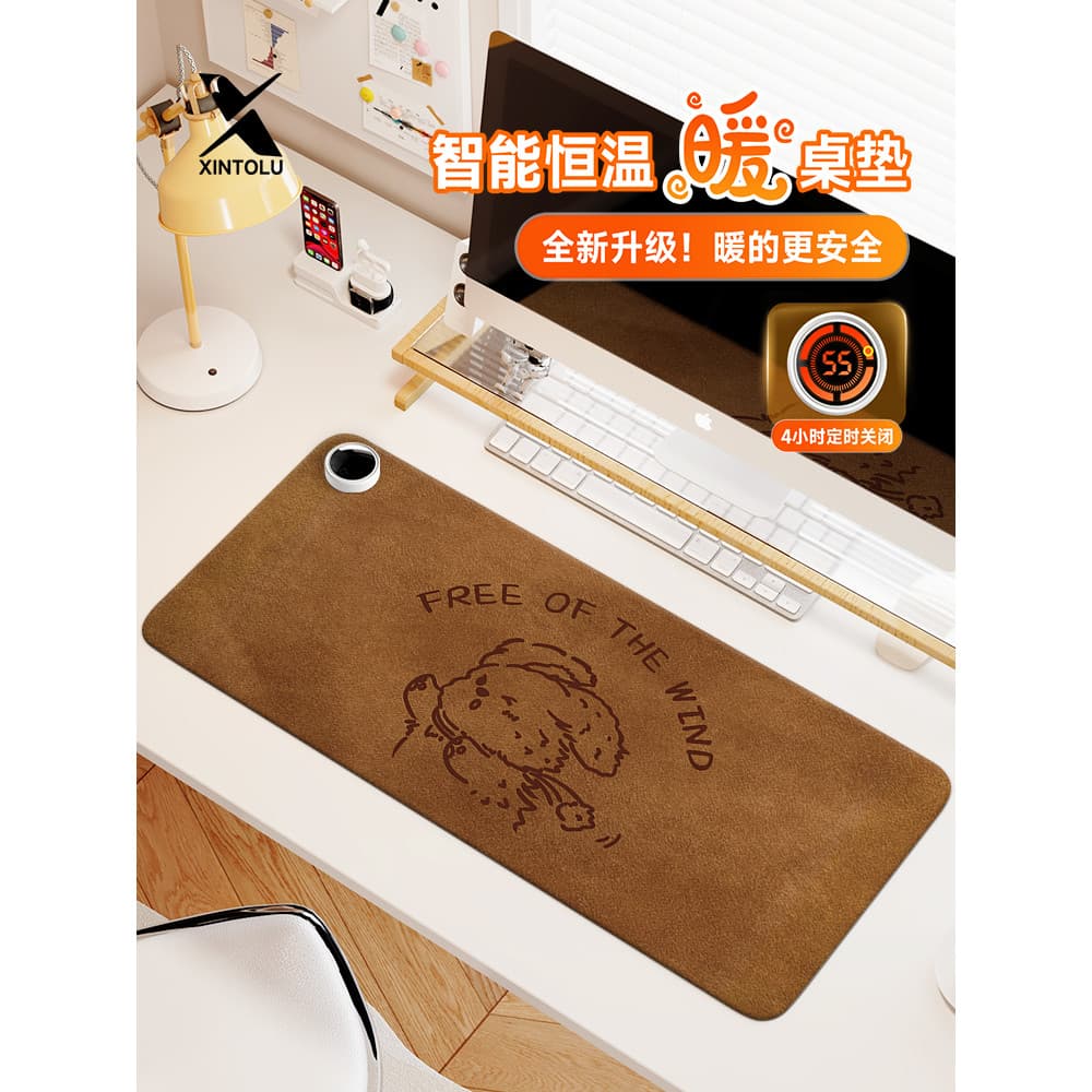 Novo canal simples aquecimento Mouse pad Oversized escritório Desktop inverno aquecimento quente almofada de mesa estuda