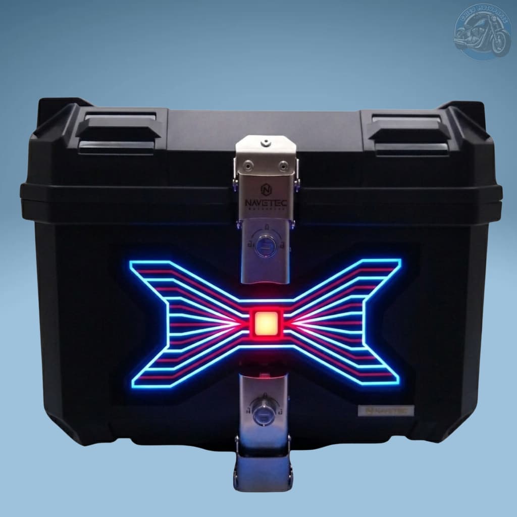 Bauleto Bau Moto Bike Traseiro com LED 45 litros Plástico Abs