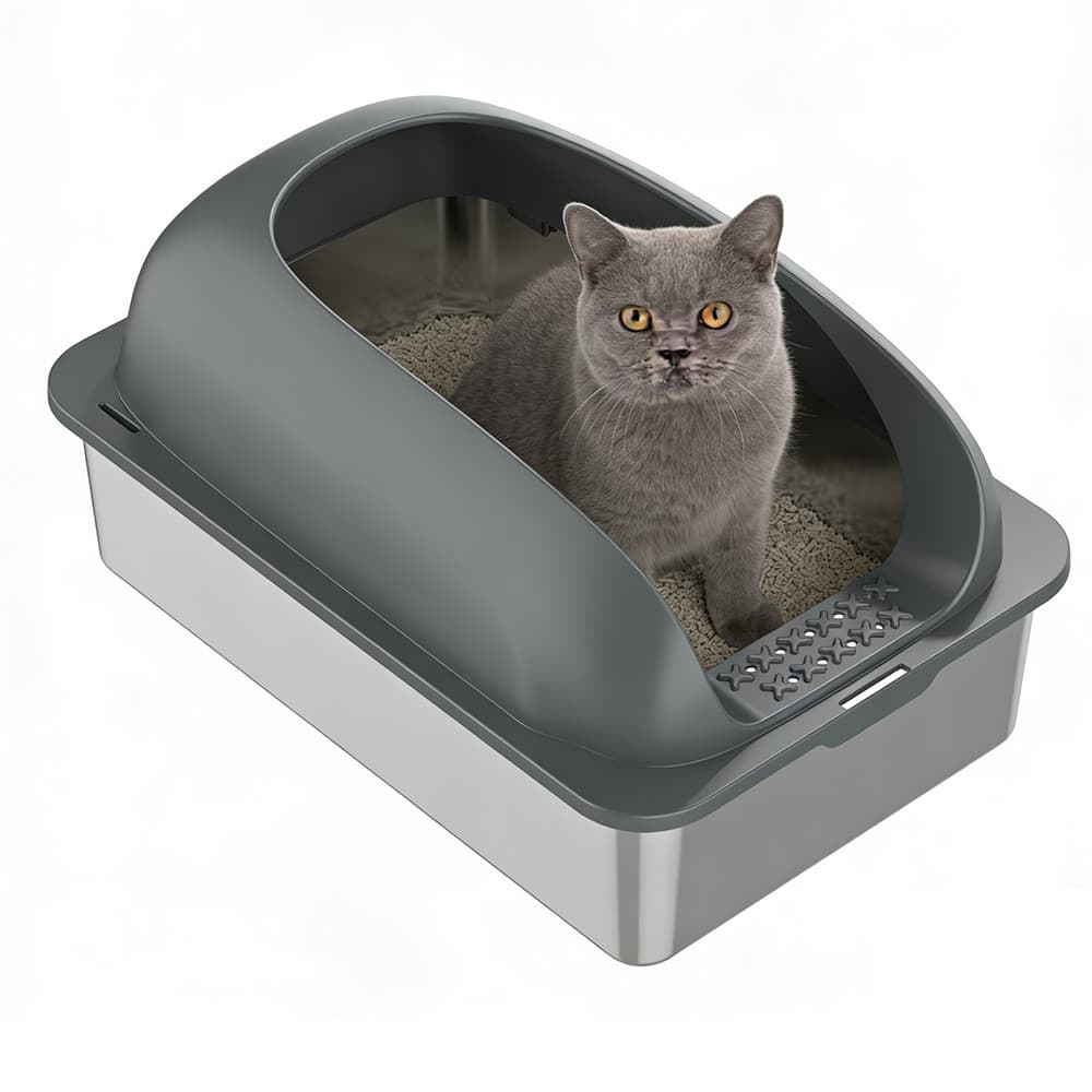 Newpet Caixa de Areia para Gatos Grandes Banheiro Sanitário pet Aberta Resistente Com pá para limpeza