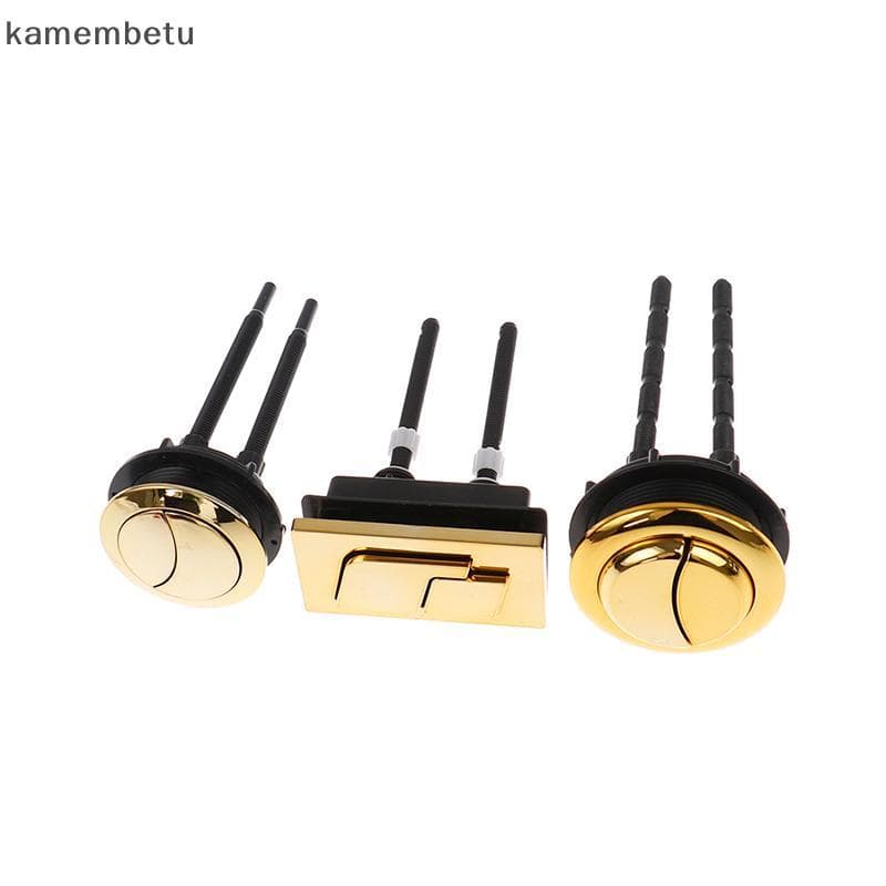 kam Tanque De Vaso Sanitário Com Descarga Dupla Dourado 48 Mm/58 Botão Formato Redondo Botões De Pressão Para ka