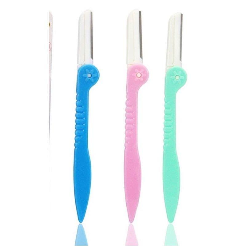 KIT 3 Navalhas Dobrável Design para modelar sobrancelha / navalha feminina