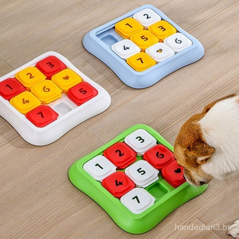 yu Interativomente Cão Quebra-Cabeça Brinquedo Tratar Dispensando Alimentadores Lentos Com Base Antiderrapante Mental Pe