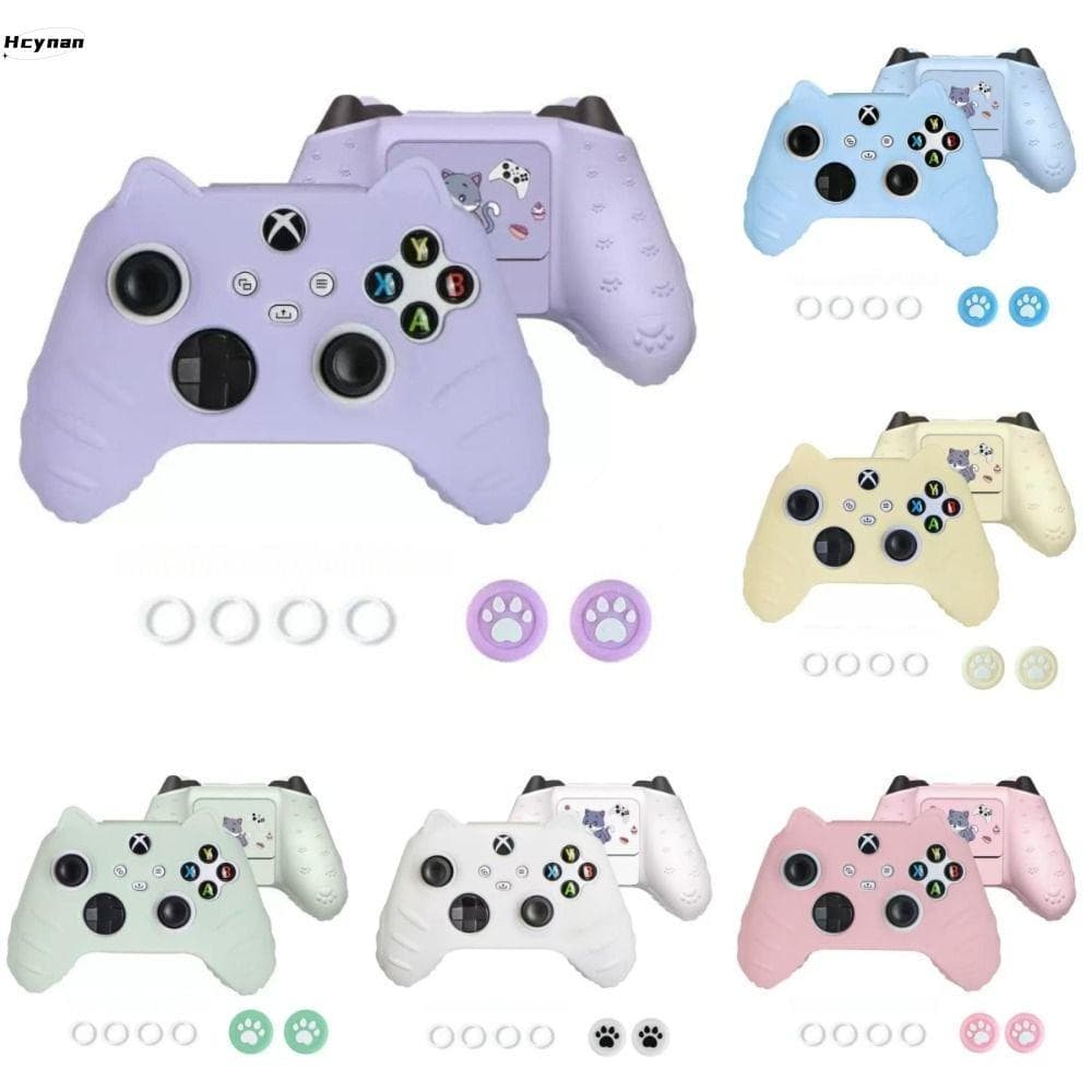 Protetor De Controlador HCYNAN , Capa De Silicone Para Polegar Com Design De Gato , Cor Sólida Xbox Series