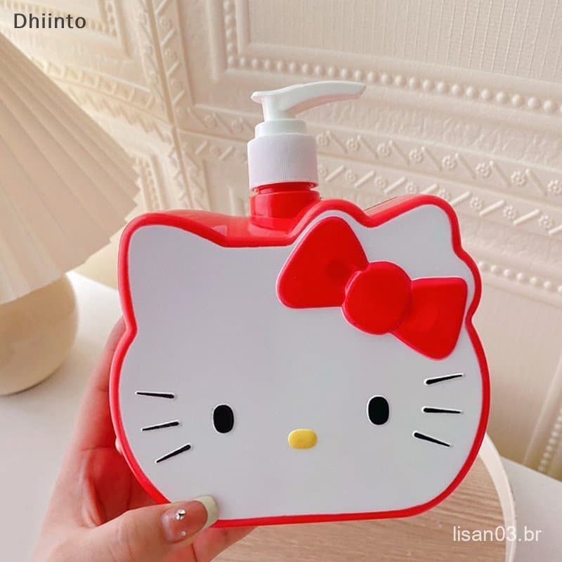 [Kawaii Hello Kitty Garrafas Vazias De Portáteis De Prensa Refilável Sub-De Sabonete Líquido Detergente De Viagem Para