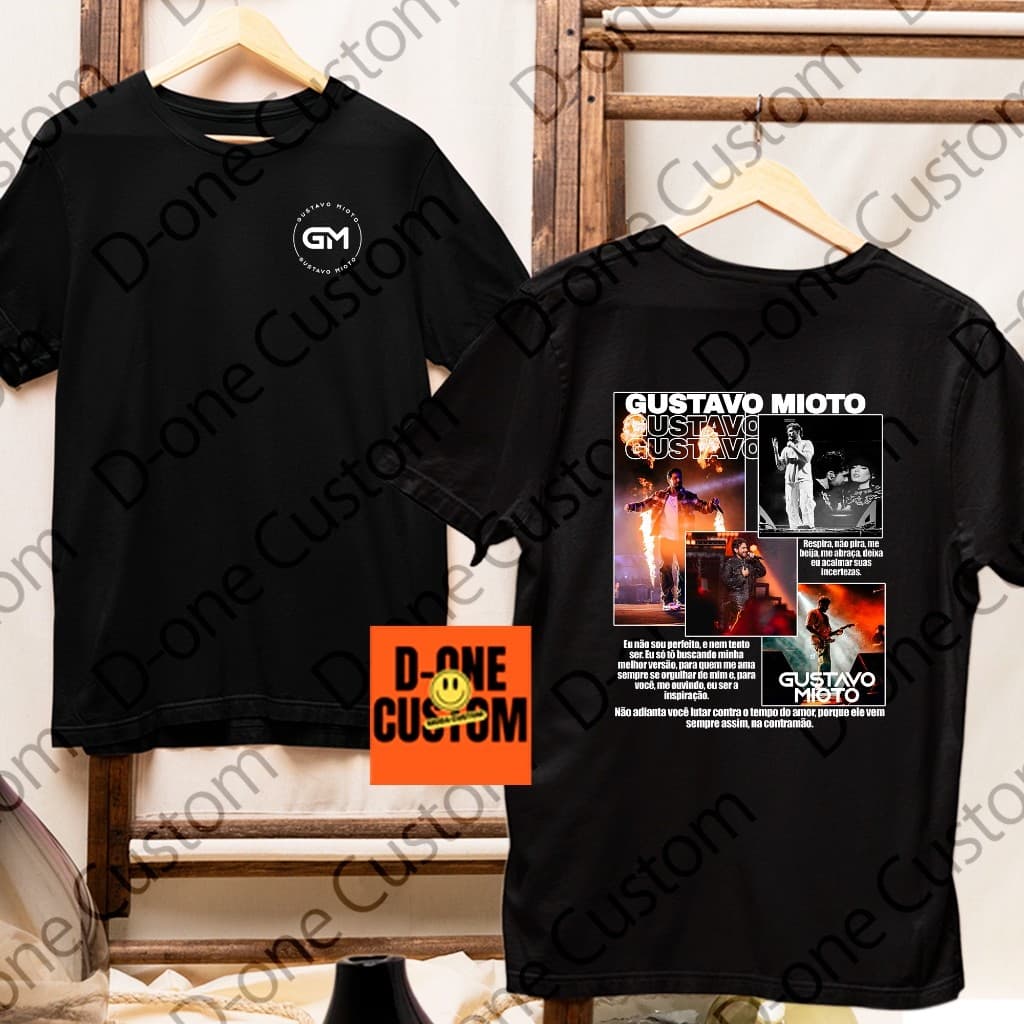 Camisa Camiseta Gustavo Mioto Show Homenagem Sertanejo Agro Rodeio Romantico Castela Blusa Modão Infinity