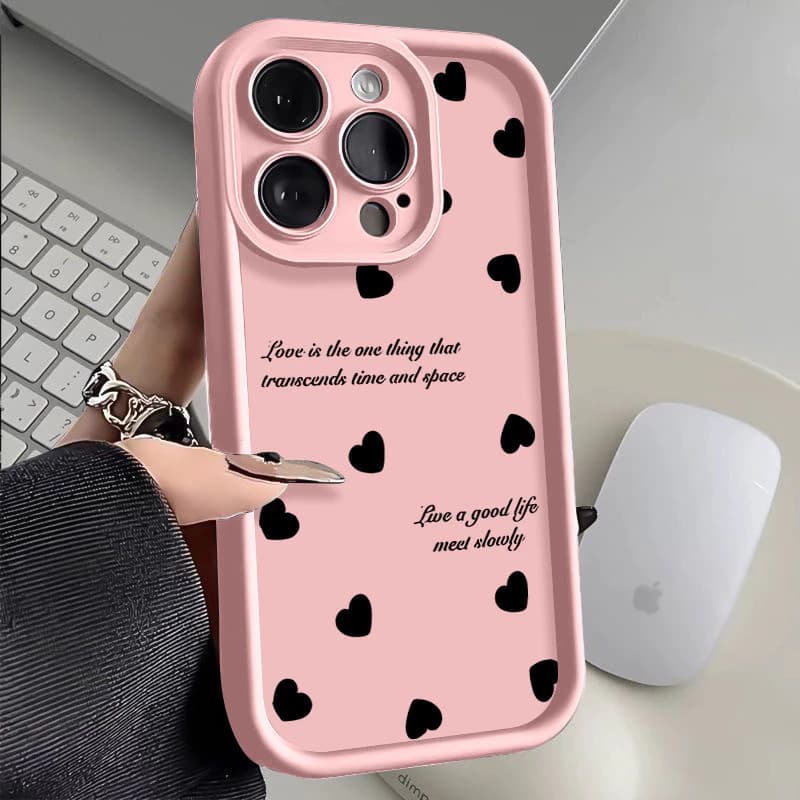 Capa de Celular Padrão de Corações Doce e Romântico para Redmi Note 15 14 13 12 12S 11 10 9 8 7 Pro Plus Xiaomi Turbo