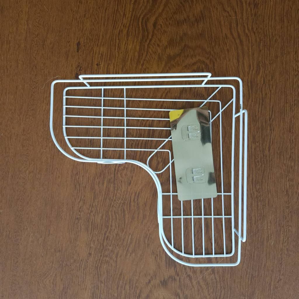 SUPORTE PARA BANHEIRO SHAMPOO ADESIVO PAREDE/CANTO 26X26CM BRANCO