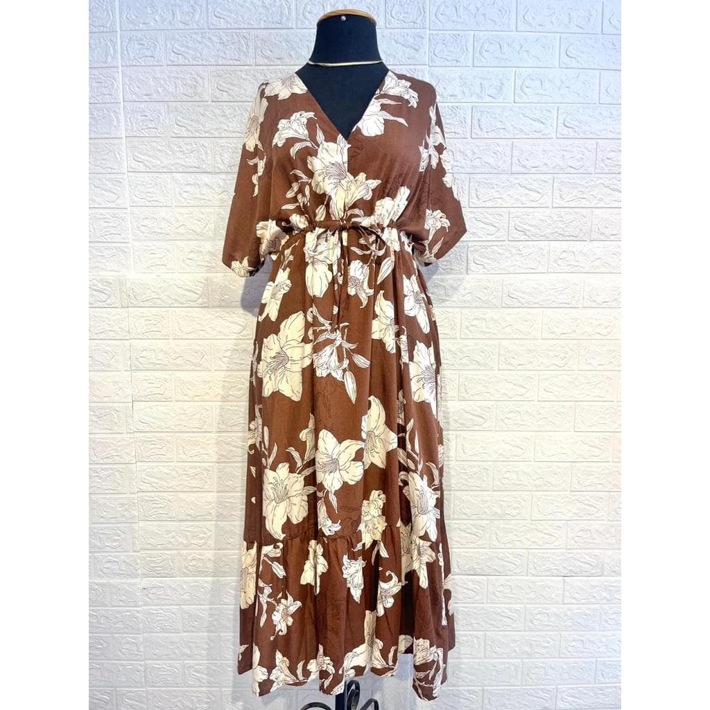 Vestido Midi Amarração Viscolinho Estampa 315