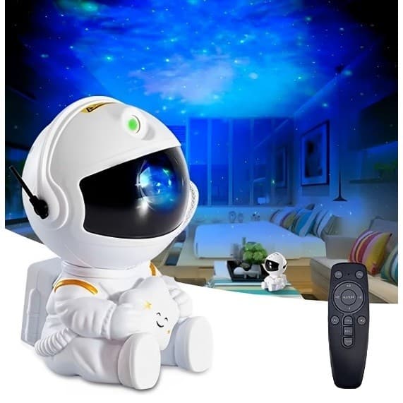 Mini Projetor De Luz Noturna Estrela De Astronauta Decoração Lumainaria Girado céu estralado Sem Bluetooth