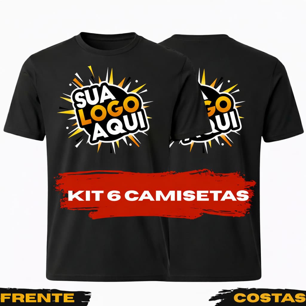 Kit 20 Camisas Personalizadas Conjunto Casal Sua Logo Aqui 100% Algodão