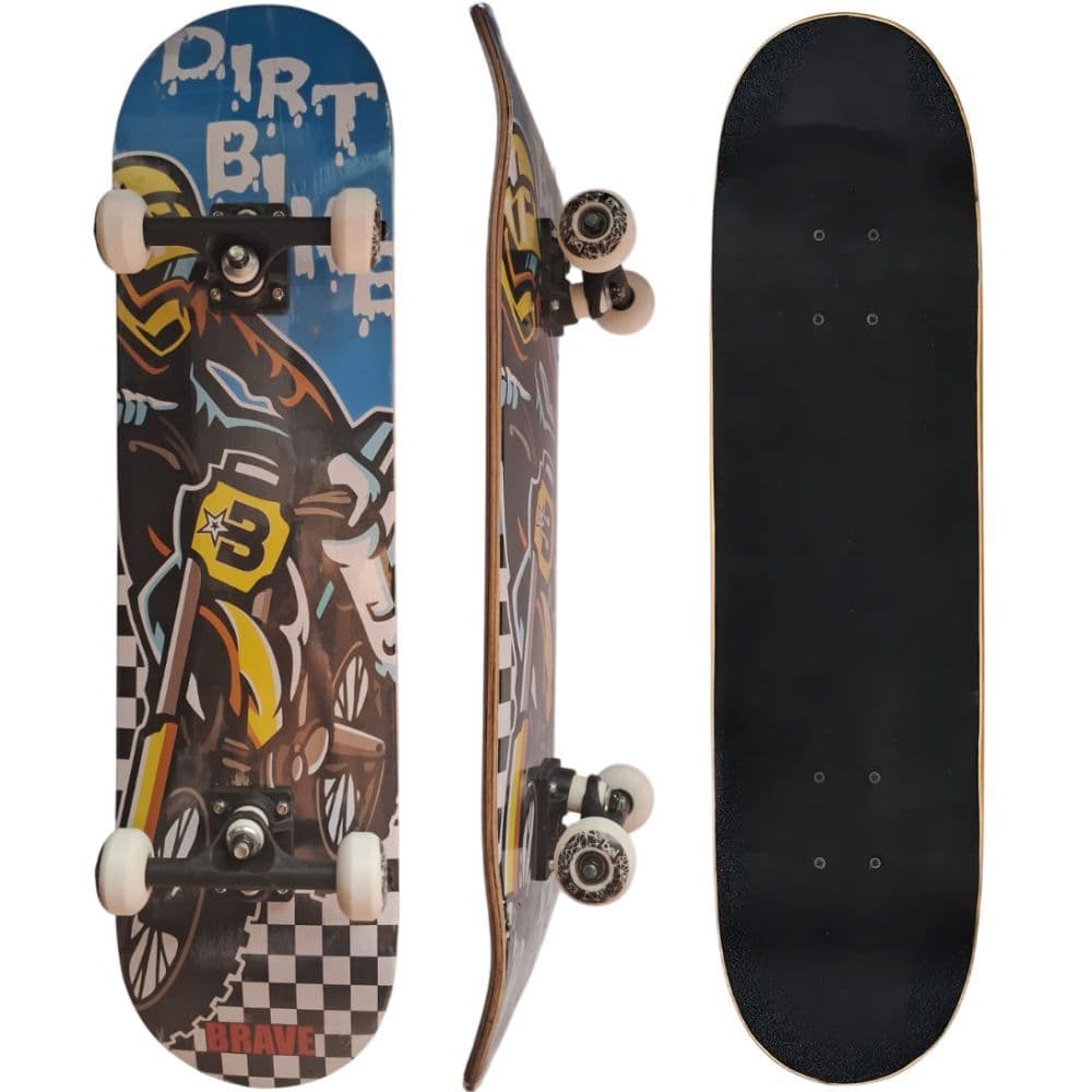 Skate Montado Infantil Até 70 kg Dirt Bike