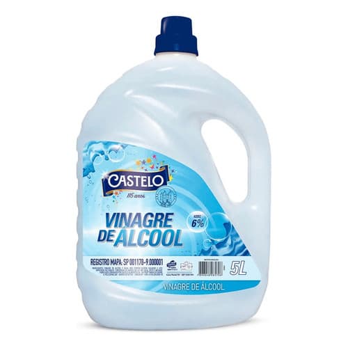 Vinagre De Álcool Castelo 6% concentrado 5 Litros Original Galão economico