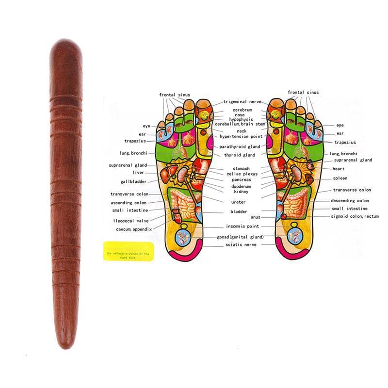 Finegoodwell5 Foot Spa Fisioterapia Thai Massagem Saúde Relaxamento Ferramentas Em Bastão De Madeira BELLE