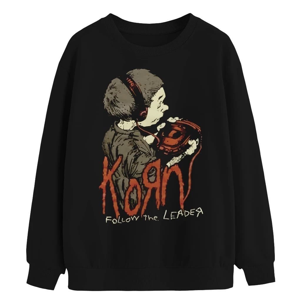 Blusa de frio moletom gola careca em algodão banda de rock korn metal varias estampas exclusivas