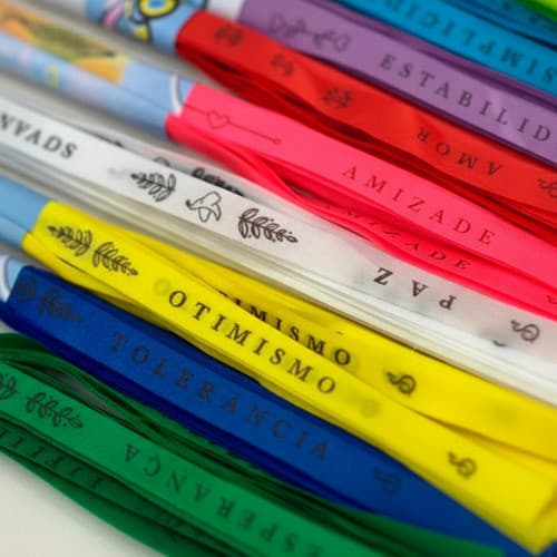 100 Pulseira Virtudes Desejos Intenções Otimismo Fitinhas Coloridas
