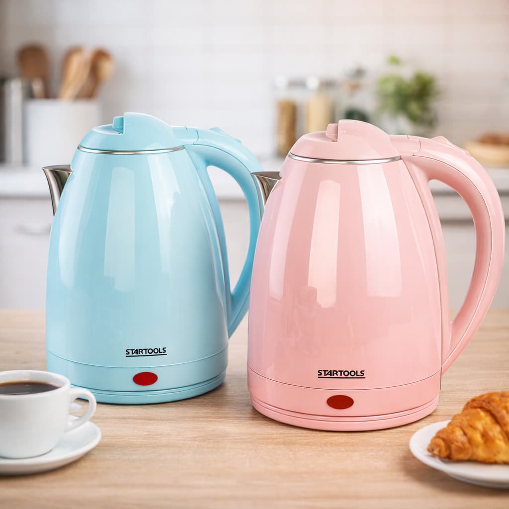 Chaleira Jarra Elétrica Inox Azul  Bebe ou Rosa Bebe 110/127V ou 220V