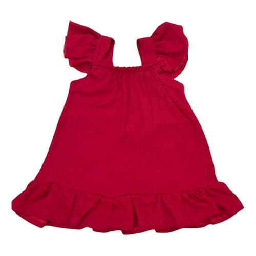Vestido De Bebe Em Malha Canelada Roupa Infantil Verão
