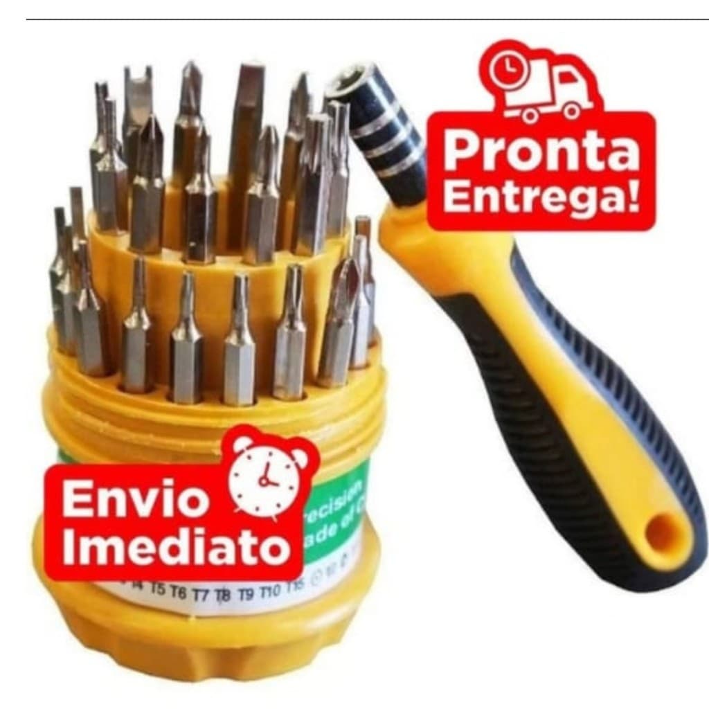 Kit Jogo De Chaves 31 Cabeças Precisão Fenda Torx Philips Conserto Celular Tablet Notebook 6036B