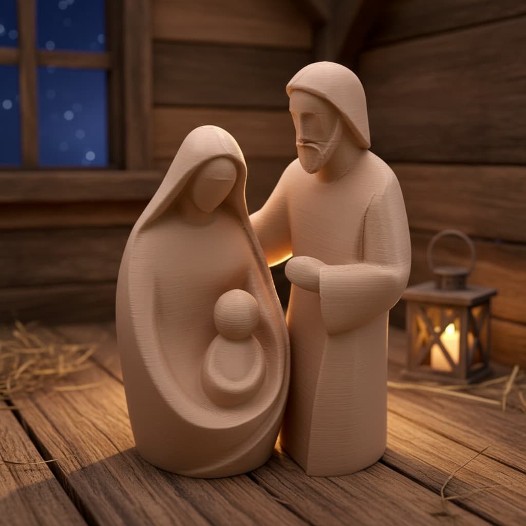 Sagrada Família Decorativa Presente Religioso para Batizado - Primeira Comunhão e Casamentos