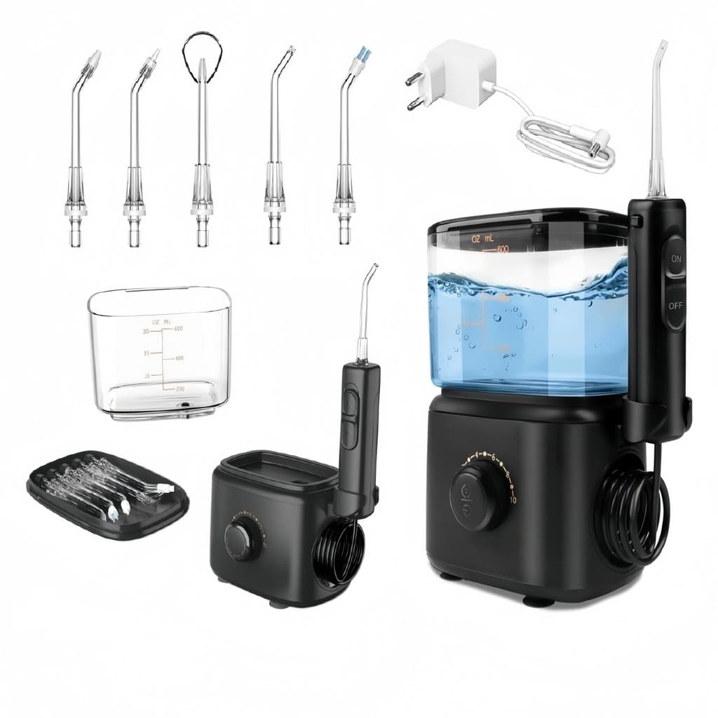 Irrigador Oral Profissional Nicefeel 600ml Bivolt Limpeza Profunda 10 Ajustes + 7 Bicos. DONG