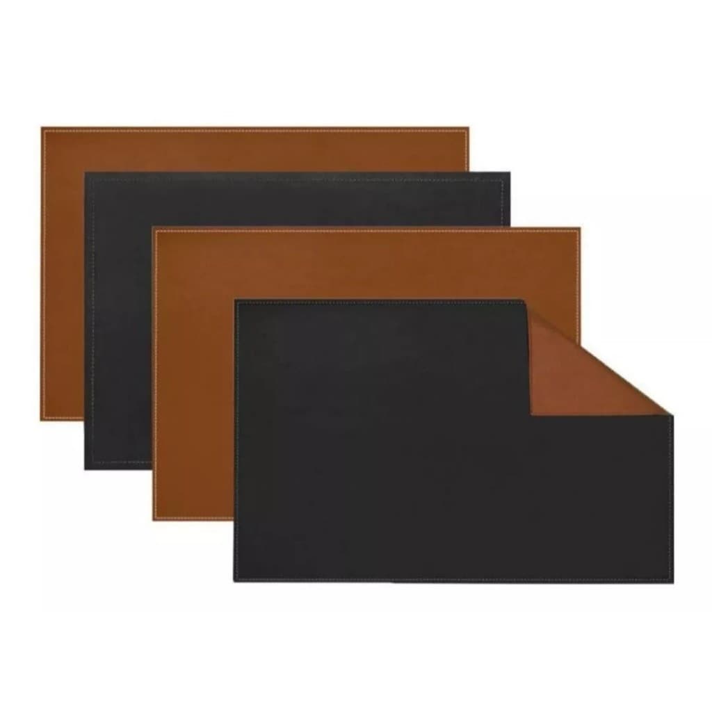 06Jogo Americano Preto Dupla face Marrom Eco+Personalização